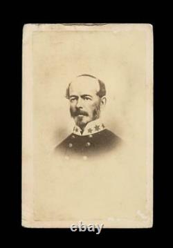Civil War CDV Photo CSA Confederate General Joseph Johnston / Partial Tax Stamp