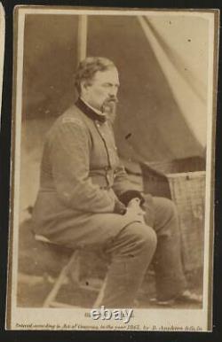 Civil War CDV Union General Irvin McDowell seated Outdoors