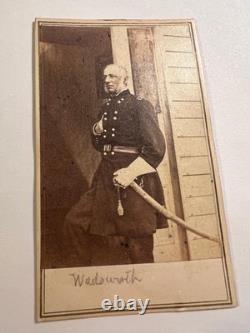 Civil War CDV Union General James Wadsworth with Revolutionary War Sword