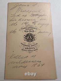 Civil War CDV Union General James Wadsworth with Revolutionary War Sword