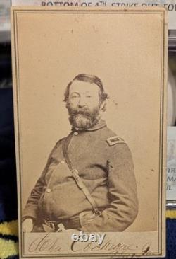 Civil War CDV Union General & Representative John Cochrane SIGNED CDV with Rank