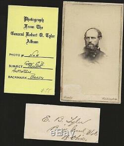 Civil War CDV and Autograph of Union General Erastus B Tyler, from Gen'l Tyler