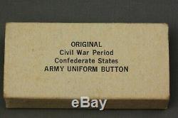 Civil War CSA General Service Button With Certificate Of Authenticity