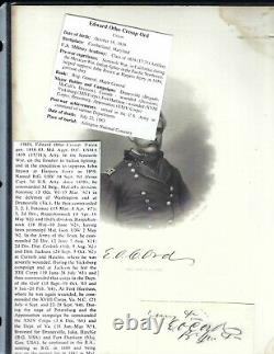 Civil War Clipped Signature General Edward O C Ord 24th Corps
