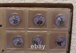 Civil War Colorized Commemorative Coin Collection Generals Blue & Gray Qty 30