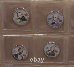 Civil War Colorized Commemorative Coin Collection Generals Blue & Gray Qty 30