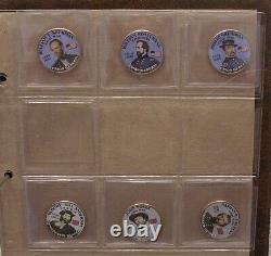 Civil War Colorized Commemorative Coin Collection Generals Blue & Gray Qty 30