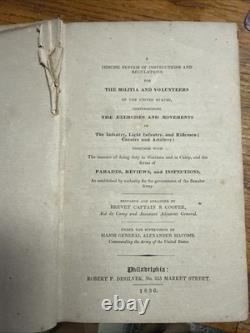 Civil War Confederate Book Owned General George Stuart Regulations Militia Photo