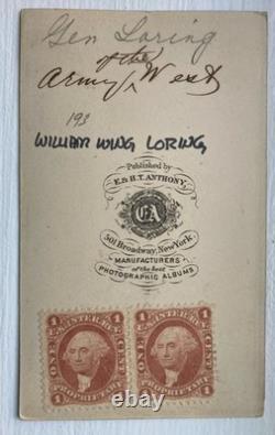 Civil War Confederate General CDV Of William W Loring By Anthony