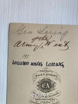 Civil War Confederate General CDV Of William W Loring By Anthony