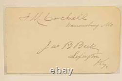 Civil War/ Confederate General Francis Cockrell Signature