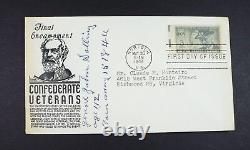 Civil War Confederate General John Salling Autograph on 1st Day Cover