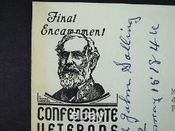Civil War Confederate General John Salling Autograph on 1st Day Cover