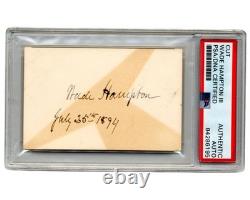 Civil War Confederate General Wade Hampton Signed Cut Autograph PSA Auto
