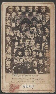 Civil War Confederate Generals Collage, CDV by C. D. Fredricks