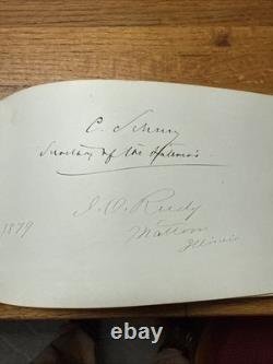 Civil War Confederate US General Politics Autograph Book 1878 Congress History