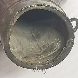 Civil War Era American Gun Powder Flask Fully Fluted Display Original Distressed