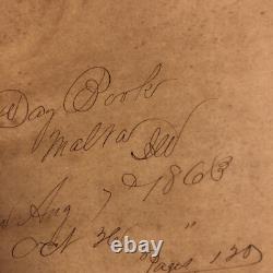 Civil War Era dekalb County Malta Illinois general Store Ledger Book