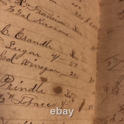 Civil War Era dekalb County Malta Illinois general Store Ledger Book