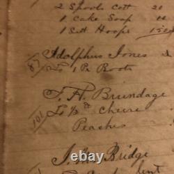 Civil War Era dekalb County Malta Illinois general Store Ledger Book