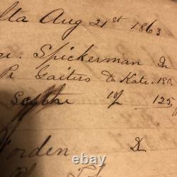 Civil War Era dekalb County Malta Illinois general Store Ledger Book