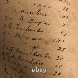 Civil War Era dekalb County Malta Illinois general Store Ledger Book