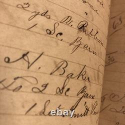 Civil War Era dekalb County Malta Illinois general Store Ledger Book