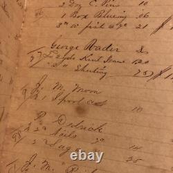 Civil War Era dekalb County Malta Illinois general Store Ledger Book