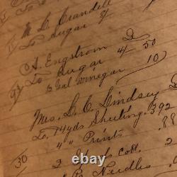 Civil War Era dekalb County Malta Illinois general Store Ledger Book