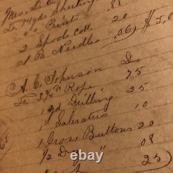 Civil War Era dekalb County Malta Illinois general Store Ledger Book