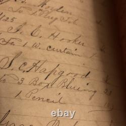 Civil War Era dekalb County Malta Illinois general Store Ledger Book