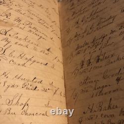 Civil War Era dekalb County Malta Illinois general Store Ledger Book