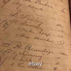 Civil War Era dekalb County Malta Illinois general Store Ledger Book