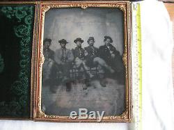 Civil War Full Plate Tintype of 2nd Brigade 16th Army General Dodge's Staff