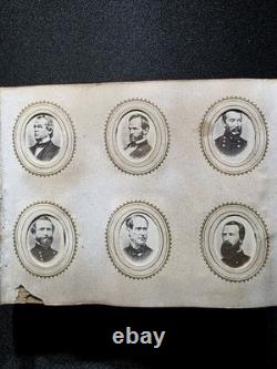 Civil War GEM Album 1860s Union Generals & 80+ Photos & Tintypes Leather W Clasp