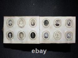 Civil War GEM Album 1860s Union Generals & 80+ Photos & Tintypes Leather W Clasp