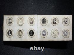 Civil War GEM Album 1860s Union Generals & 80+ Photos & Tintypes Leather W Clasp