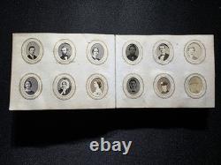Civil War GEM Album 1860s Union Generals & 80+ Photos & Tintypes Leather W Clasp