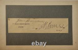 Civil War General Ambrose Burnside Signed Public Document Free US Senator