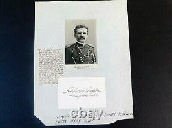 Civil War General Chaffee Signature on card, obit from paper, 3 pics, Boxer Reb