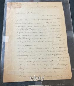 Civil War General Charles Marshal Letter Written In 1891