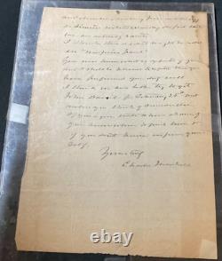 Civil War General Charles Marshal Letter Written In 1891