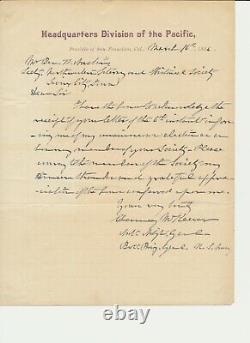 Civil War General Chauncey McKeever Signed Letter Very Rare Civil War Era