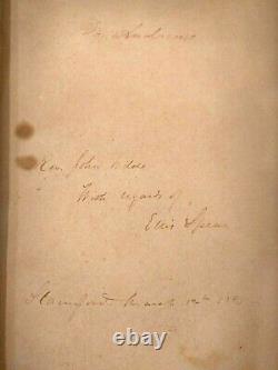 Civil War General Ellis Spear book to Rev. John Wilde, Stamford CT, March 1863