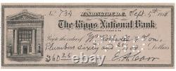 Civil War General Eugene Carr Handwrites And Signs A Check
