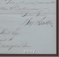 Civil War General General Benjamin Butler Framed ALS signed letter