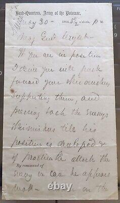 Civil War General George Meade handwritten Battle of Totopotomoy Creek Orders