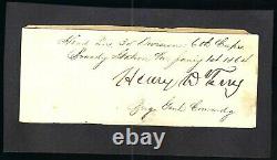Civil War General Henry D Terry Autograph