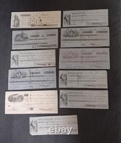 Civil War General Hiram Gregory Berry 11 Signed Bank Cheques From 1850s