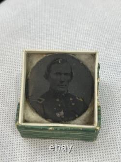 Civil War General JAMES GALLANT SPEARS Tintype 1816-1869 Silver Dollar Size
